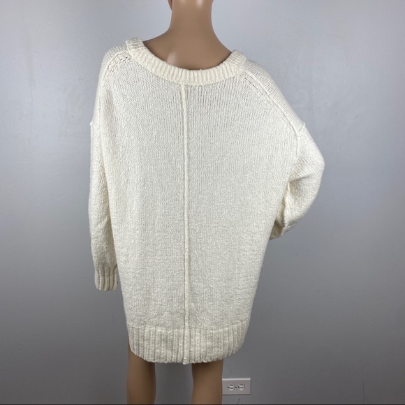 NEW FREE PEOPLE IVORY SCOOP NECK SWEATER - Picture 7 of 8